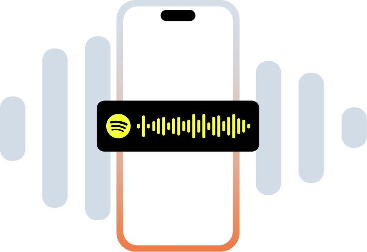 Mobile with spotify audio